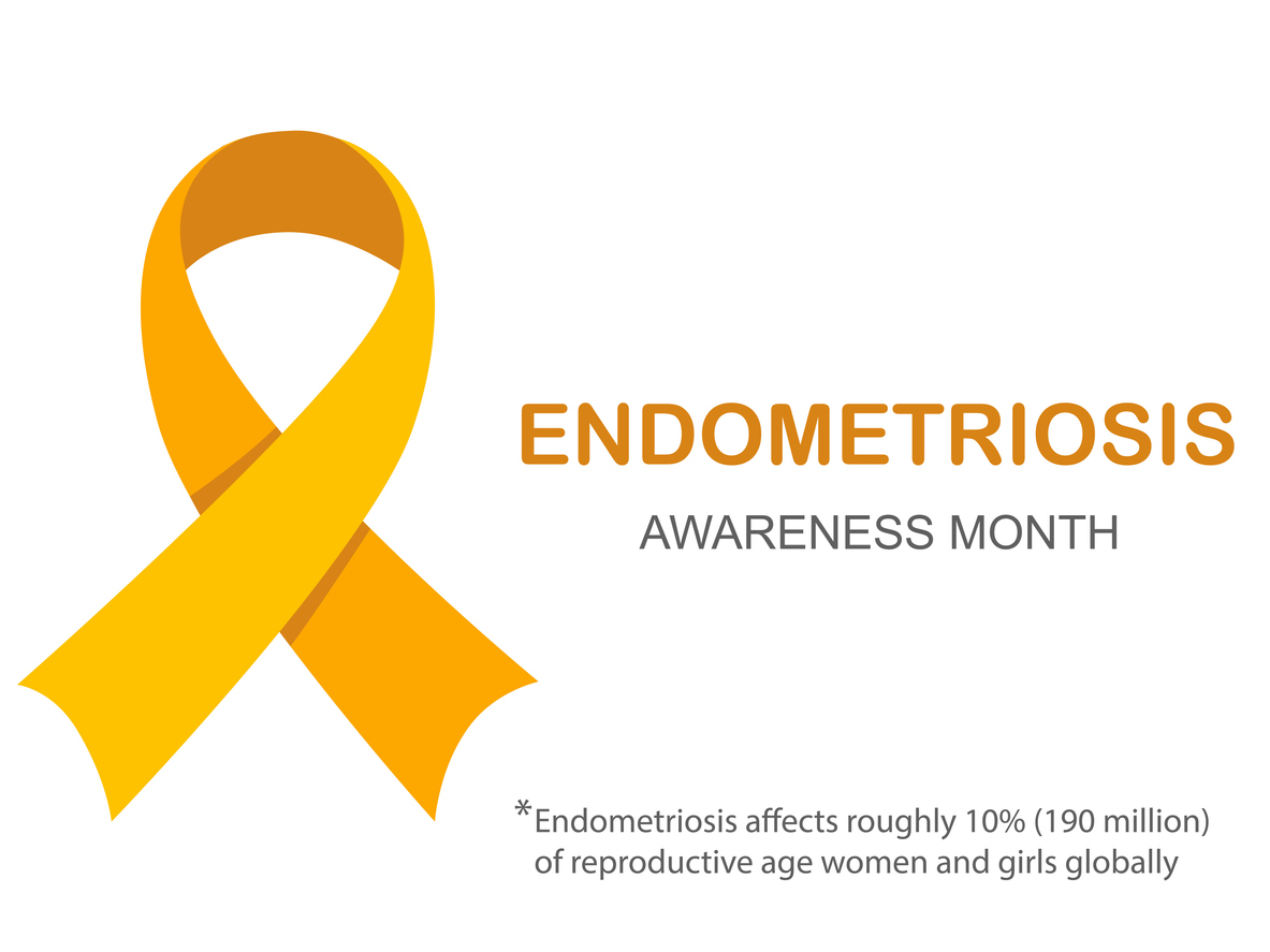 The yellow ribbon is emblematic of Endometriosis Awareness Month.